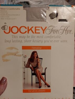 NWT Jockey For Her Small/tall Grey Mist Control Top Pantyhose